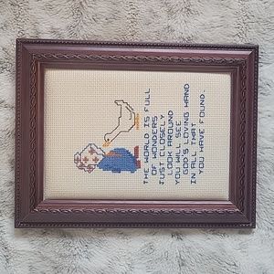 Vintage Framed Cross Stitch